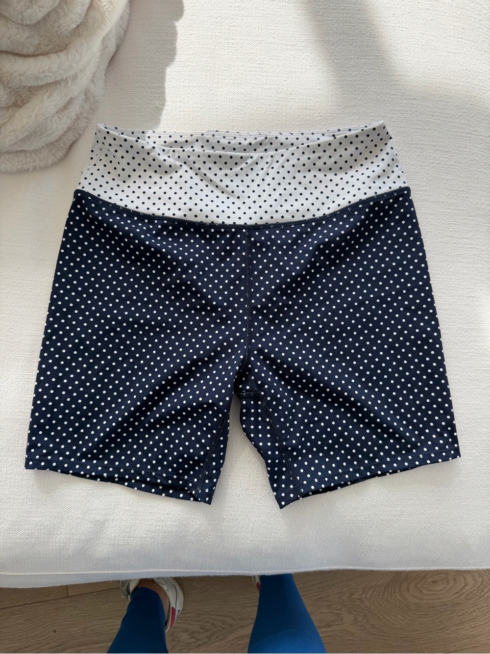 Addison Bay Navy & White Polka Dot Bike Shorts